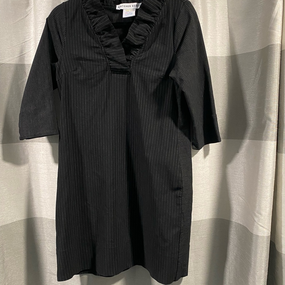 Gretchen Scott Black with White Pinstripes Tunic